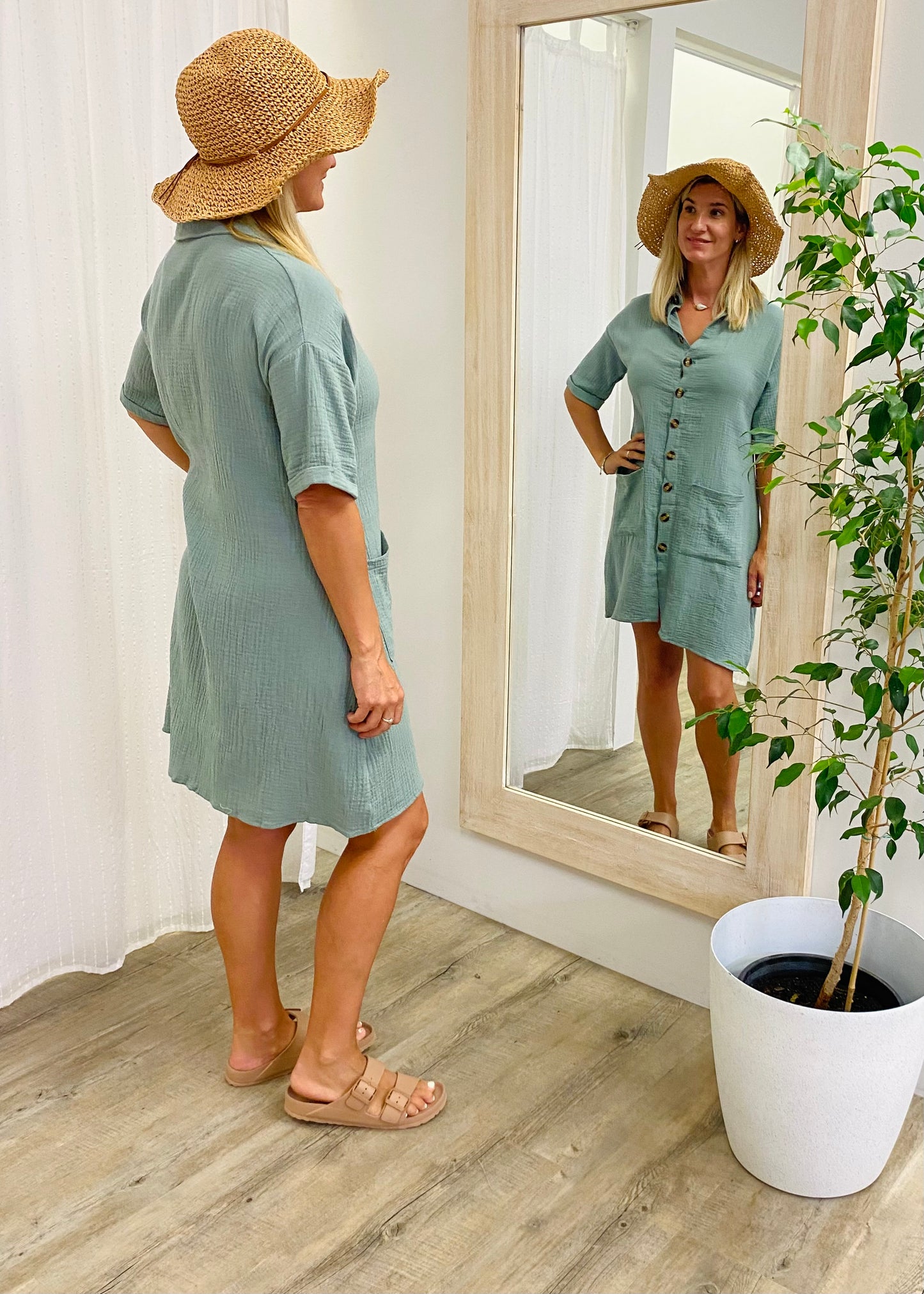 Lina Shirt Dress Khaki