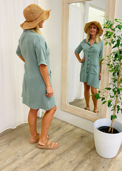 Lina Shirt Dress Khaki