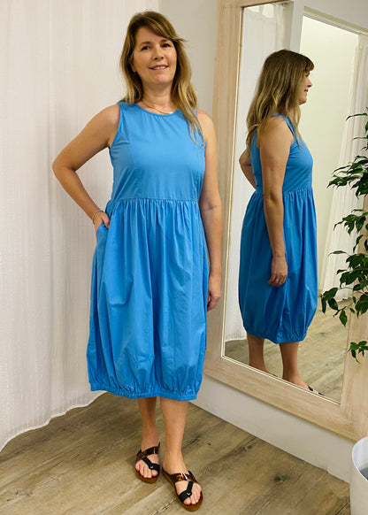 Nora Dress Azure Blue