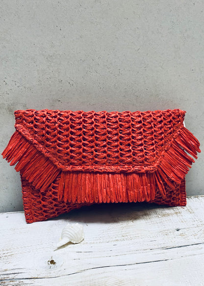 Charley Raffia Clutch