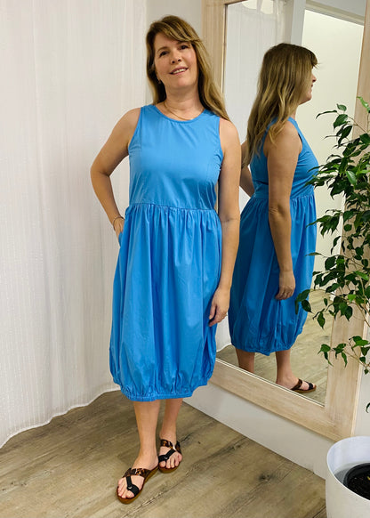 Nora Dress Azure Blue