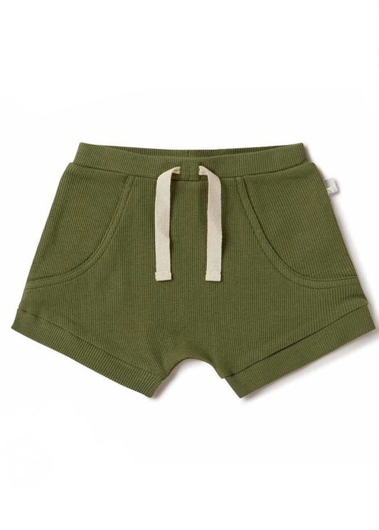 Olive Organic Shorts