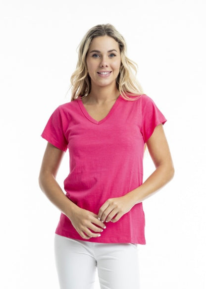 Essentials V Tee Hot Pink