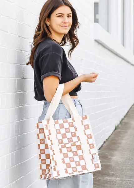 Daily Tote Bag Palm Trees, Hearts & Shells