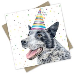 Euky the Blue Heeler Birthday Card