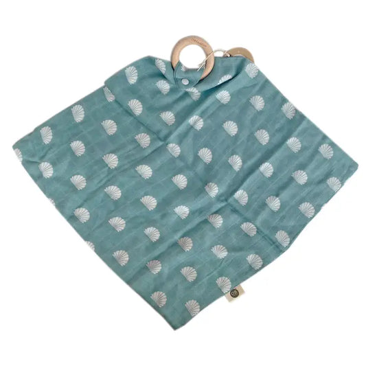 Ocean Shell Muslin Security Blanket