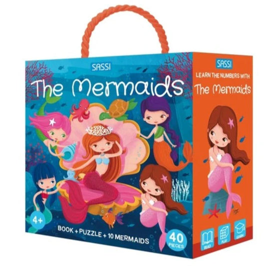 3D Puzzle & Book Set Numbers Mermaids